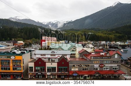 Ketchikan, Alaska - May 29, 2016: Ketchikan Is The Southeasternmost City In Alaska, With A Populatio