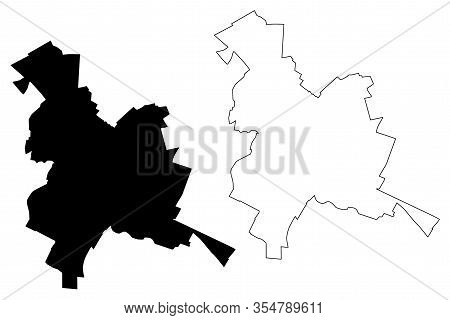 Reims City (french Republic, France) Map Vector Illustration, Scribble Sketch City Of Rheims Map