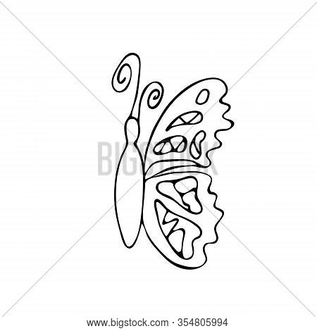 Butterfly. An Insect With Two Pairs Of Pollen-covered Wings Of Various Colors. Stock Vector Illustra