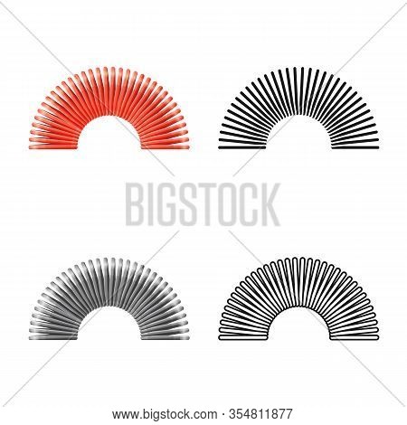 Vector Illustration Of Coil And Plastic Symbol. Web Element Of Coil And Spiral Stock Vector Illustra
