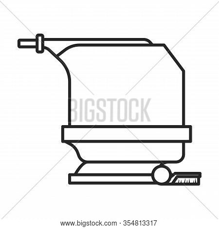 Vacuum Cleaner Vector Icon.outline Vector Icon Isolated On White Background Vacuum Cleaner .