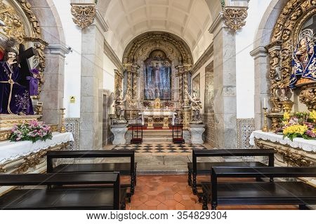 Architectural Detail Of The Interior Of The Chapel Of The Lord Of The Mareantes In Esposende, Portug