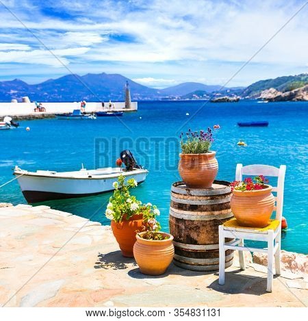 Traditional colorful Greece series - Kokkari village, Samos island
