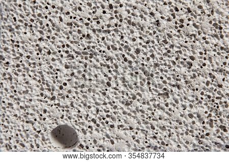 Pumice Stone Background. Gray Pumice For The Care Of Rough Skin. Personal Care