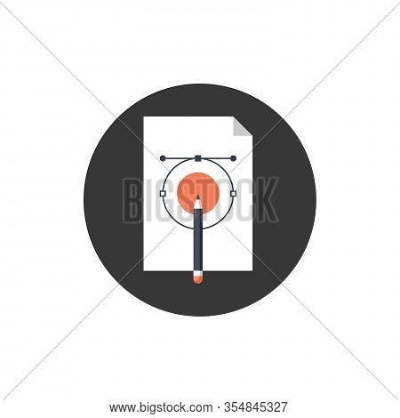 Graphic Design Vector Icon. Stock Vector Illustration Isolated On White Background.