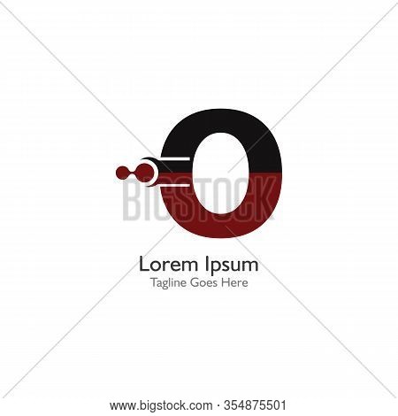 Letter O With Antom Creative Logo Or Symbol Template Design