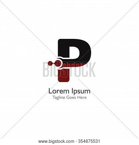 Letter P With Antom Creative Logo Or Symbol Template Design
