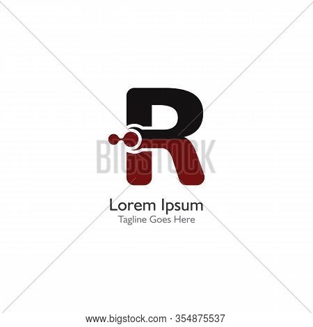 Letter R With Antom Creative Logo Or Symbol Template Design