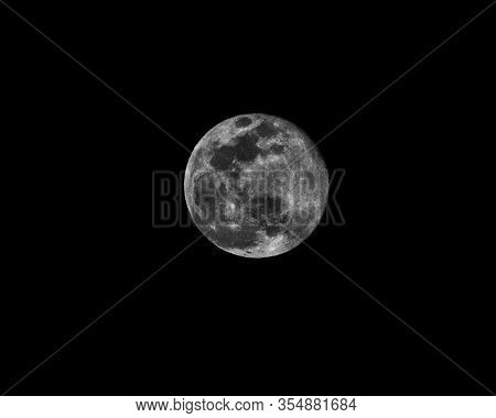 A Close Up Of The Full Moon