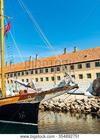 Christiansoe, Denmark - August 10, 2013: Fort Christiansoe - The Old Fortress Of King Christian V Si