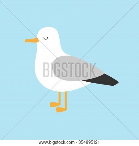 Antarctica Albatross Icon. Petrel Seagull Wandering Royal Bird. Arctic Animal Collection. Cute Carto