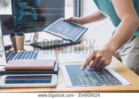 Young Professional Programmer Working At Developing Programming And Website Working In A Software De