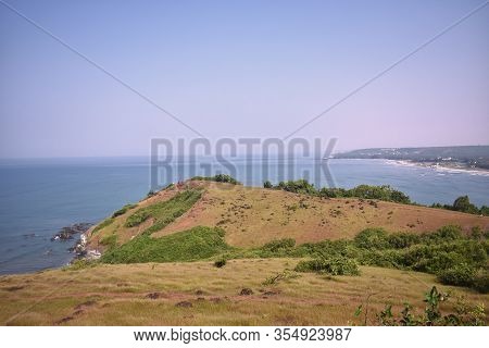 View Of The Clip From Top Of The Hill Near Ocean