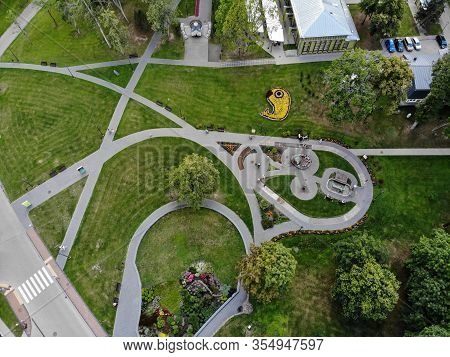 Kneipp Garden Park Aerial View In Birstonas