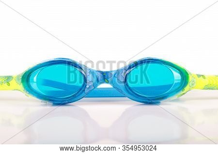 Swimming Goggles Isolated On The Bright Background
