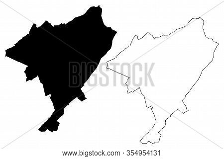 Tourcoing City (french Republic, France) Map Vector Illustration, Scribble Sketch City Of Tourcoing 