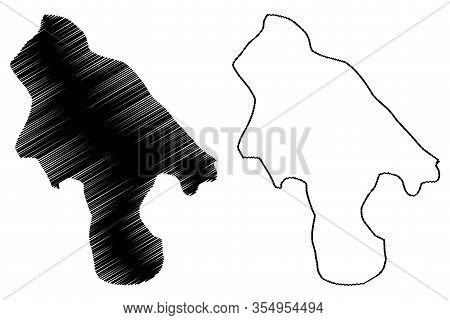 Lozovo Municipality (republic Of North Macedonia, Vardar Statistical Region) Map Vector Illustration