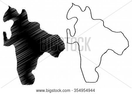 Negotino Municipality (republic Of North Macedonia, Vardar Statistical Region) Map Vector Illustrati