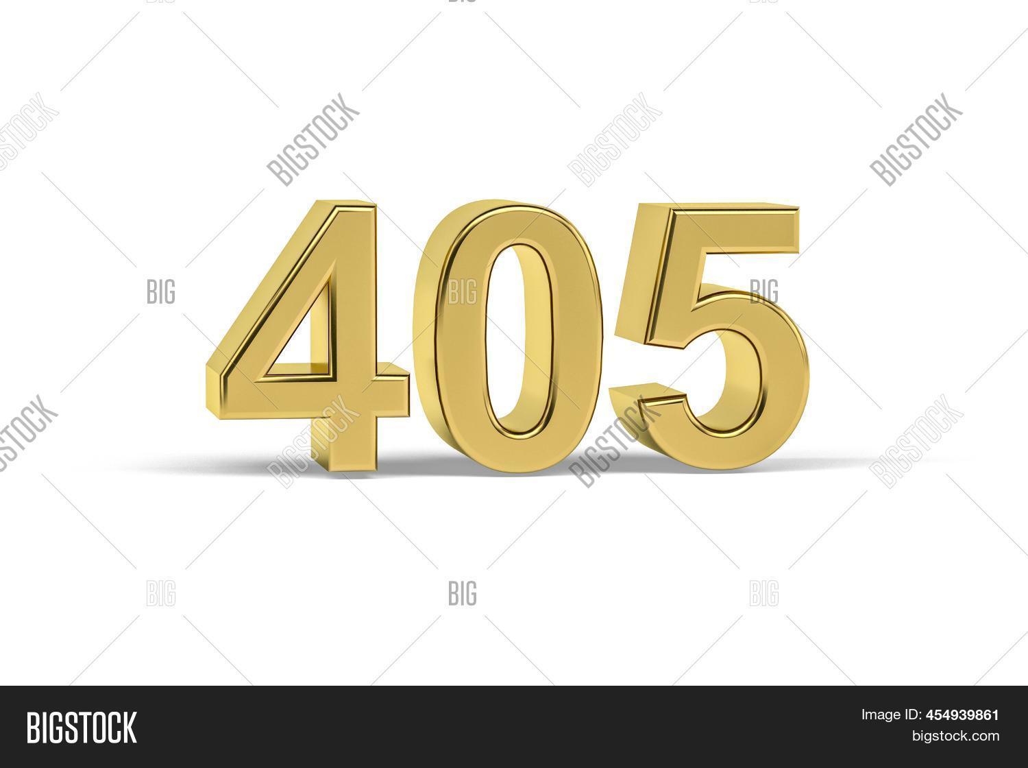 Golden 3d Number 405 Image & Photo (Free Trial) | Bigstock