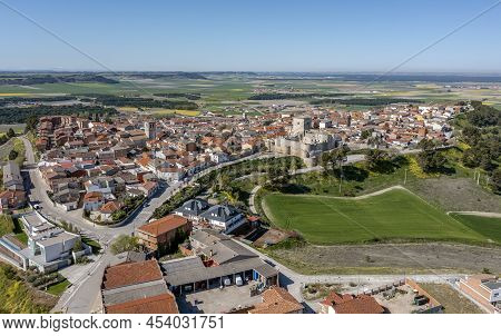 Panoramic View Of Portillo, A Spanish Municipality And Town In The Province Of Valladolid, In The Au