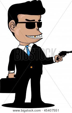 Mafia With Gun.eps