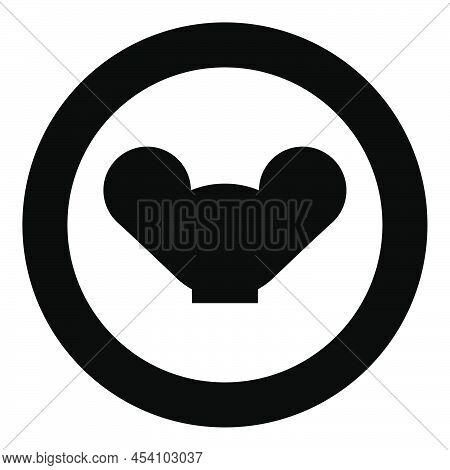 Barish Nut Icon In Circle Round Black Color Vector Illustration Image Solid Outline Style Simple
