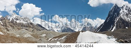 Karakorum 산과 빙하 파노라마