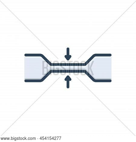 Color Illustration Icon For Narrow Parochial Cramped Ahead Tight Poki Danger Highway Caution