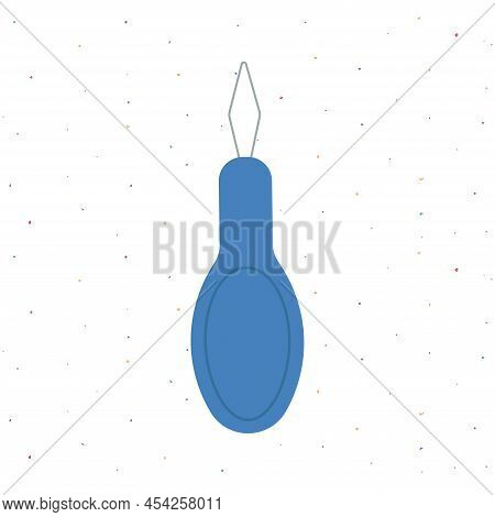 Colorful Hand Drawn Needle Threader For Tailors, Sewers Isolated On White Background