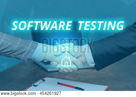 Text Showing Inspiration Software Testing. Conceptual Photo Investigation Provide Information About 