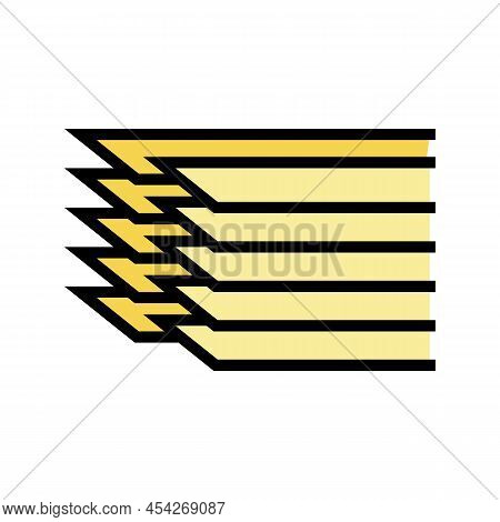 Fettuccine Pasta Color Icon Vector. Fettuccine Pasta Sign. Isolated Symbol Illustration