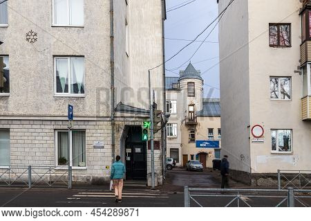 Sortavala. Republic Of Karelia. Russia. 21 April 2022 : House Of Berg At Berg Corner In Sortavala (s