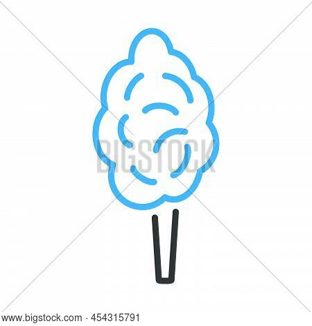 Cotton Candy Icon. Editable Bold Outline With Color Fill Design. Vector Illustration.