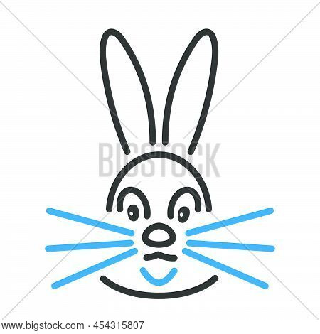 Hare Puppet Doll Icon. Editable Bold Outline With Color Fill Design. Vector Illustration.