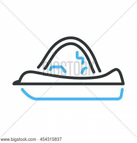Catamaran Icon. Editable Bold Outline With Color Fill Design. Vector Illustration.