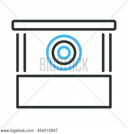 Prize Shooting Range Icon. Editable Bold Outline With Color Fill Design. Vector Illustration.