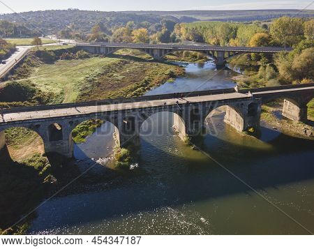 Aerial View Of Kolyu Ficheto Bridge In Byala, Bulgaria