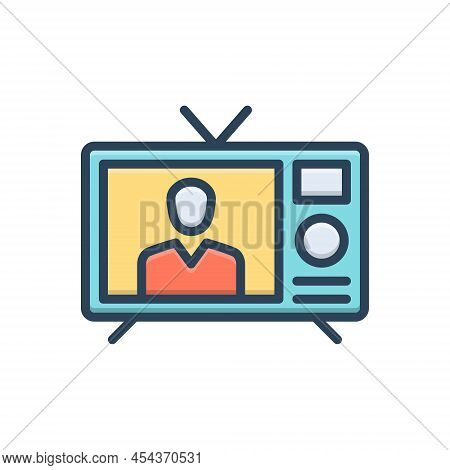 Color Illustration Icon For Episode Tv Entertainment Television Cinematography Paragraph Chapter Top