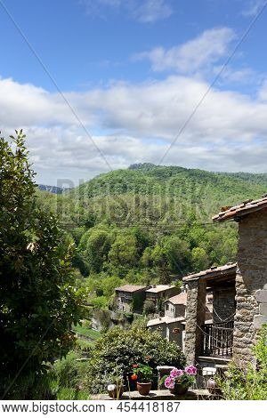 View Of The Medieval Town Of Rupit And Pruit. Catalonia. Spain
