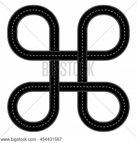 Travel Concept. Flat Infographic With Road. Travel Time. Vector Illustration. Stock Image.