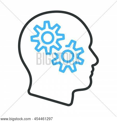 Icon Of Brainstorm. Editable Bold Outline With Color Fill Design. Vector Illustration.