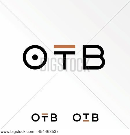 Unique Letter Or Word Otb Sans Serif Font With Cutting Or Split Line Image Graphic Icon Logo Design 