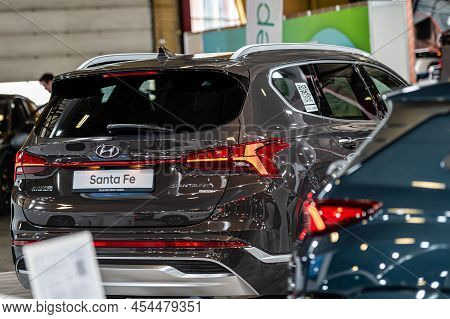 Riga, Latvia, April 29, 2022: Lots Of New Shiny Cars, Selective Focuss, Boheh, Details, Close-up, Tr