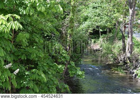 River Nette In The Small Town Mayen