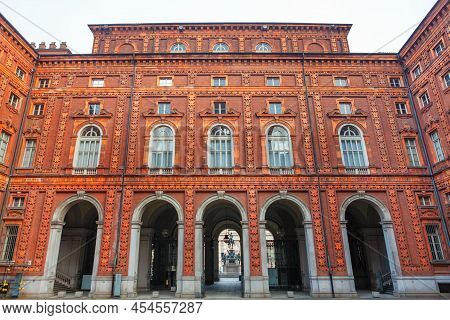 Parlamento Subalpino In Turin . Italian Architecture In Torino