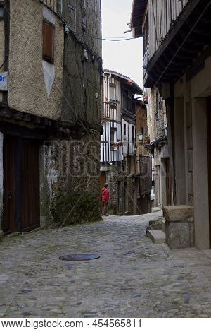 La Alberca (spain), May 3, 2022. Typical Houses. This Town Of Salamanca Was The First In Spain To Be