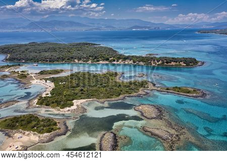 Aerial View Of Lichadonisia Island In North Evia, Greece