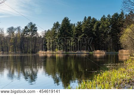 Russia. May 10, 2022. Spring Landscape In The Alexandrian Petrodvorets Park.