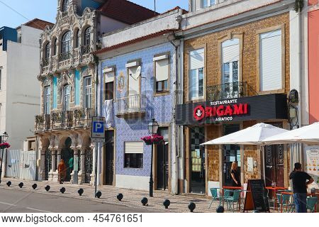 Aveiro, Portugal - May 23, 2018: People Visit Aveiro Old Town In Portugal. Aveiro Is The 2nd Most Po