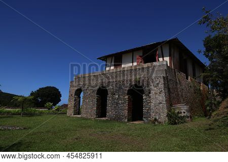 Ancient Cafetale La Isabelica On The Hills Of Santiago De Cuba. High Quality Photo